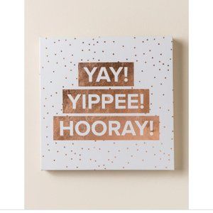 Francesca's Yay Yippee Hooray Confetti Wall Art